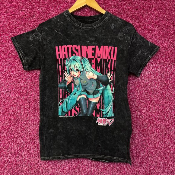 Hatsune Miko Vocaloid  Anime Washed T-Shirt Extra Small - Picture 1 of 4